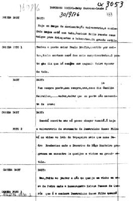 TV Tupi [emissora]. Jornal Panorama [programa]. Roteiro [televisivo], 30 set. 1976.