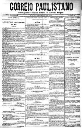 Correio paulistano [jornal], [s/n]. São Paulo-SP, 06 abr. 1887.