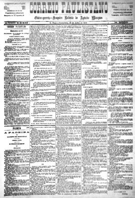 Correio paulistano [jornal], [s/n]. São Paulo-SP, 17 jul. 1885.