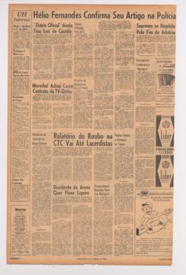Última Hora [jornal]. Rio de Janeiro-RJ, 17 mar. 1967 [ed. regular].