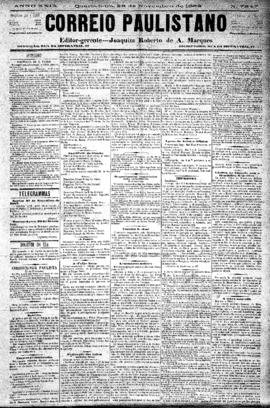 Correio paulistano [jornal], [s/n]. São Paulo-SP, 29 nov. 1882.