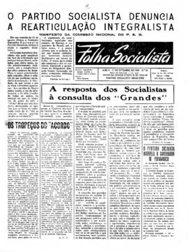 Folha socialista [jornal], a. 2, n. 34. São Paulo-SP, 01 set. 1949.