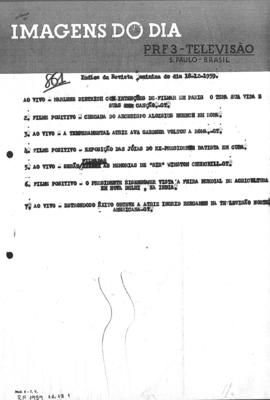 TV Tupi [emissora]. Revista Feminina [programa]. Roteiro [televisivo], 18 dez. 1959.
