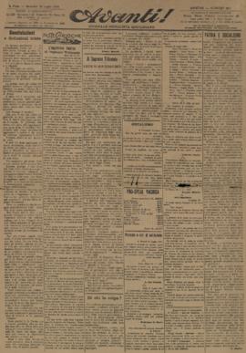 Avanti! [jornal], a. 9, n. 2071. São Paulo-SP, 29 jul. 1908.
