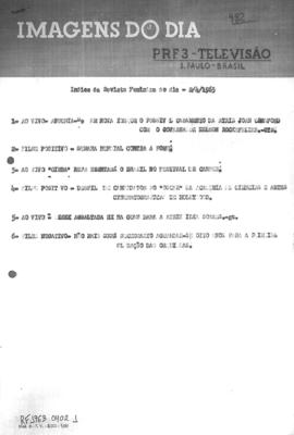 TV Tupi [emissora]. Revista Feminina [programa]. Roteiro [televisivo], 02 abr. 1963.