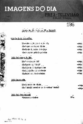 TV Tupi [emissora]. Diário de São Paulo na T.V. [programa]. Roteiro [televisivo], 31 mar. 1960.