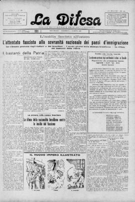 La Difesa [jornal], a. 5, n. 229. São Paulo-SP, 05 ago. 1928.