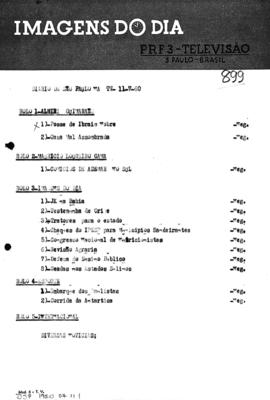 TV Tupi [emissora]. Diário de São Paulo na T.V. [programa]. Roteiro [televisivo], 11 jul. 1960.