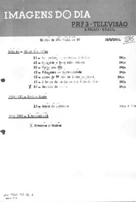 TV Tupi [emissora]. Diário de São Paulo na T.V. [programa]. Roteiro [televisivo], 26 mar. 1960.
