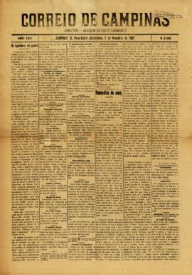 Correio de Campinas [jornal], a. 23, n. 6660. Campinas-SP, 07 nov. 1907.