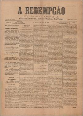 A Redempção [jornal], a. 2, n. 129. São Paulo-SP, 12 abr. 1888.