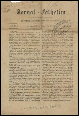 Jornal-folhetim [jornal], a. 1, n. 34. São Paulo-SP, 08 abr. 1886.