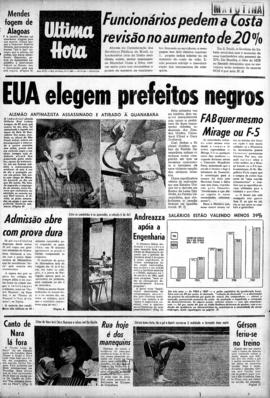 Última Hora [jornal]. Rio de Janeiro-RJ, 09 nov. 1967 [ed. matutina].