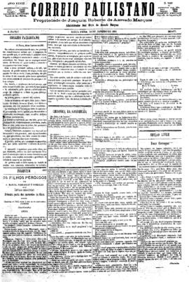 Correio paulistano [jornal], [s/n]. São Paulo-SP, 14 jan. 1881.