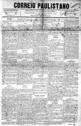 Correio paulistano [jornal], [s/n]. São Paulo-SP, 27 mai. 1882.