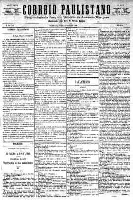 Correio paulistano [jornal], [s/n]. São Paulo-SP, 14 ago. 1880.