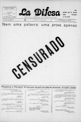 La Difesa [jornal], a. 7, n. 340. São Paulo-SP, 25 jan. 1931.