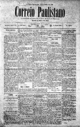 Correio paulistano [jornal], [s/n]. São Paulo-SP, 15 jun. 1881.