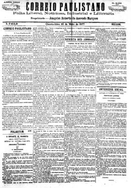 Correio paulistano [jornal], [s/n]. São Paulo-SP, 16 mai. 1877.