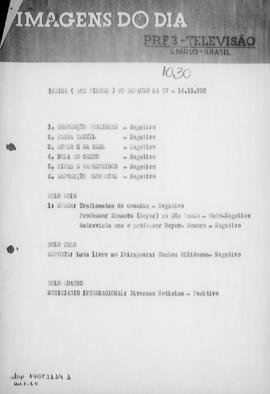 TV Tupi [emissora]. Diário de São Paulo na T.V. [programa]. Roteiro [televisivo], 14 nov. 1958.