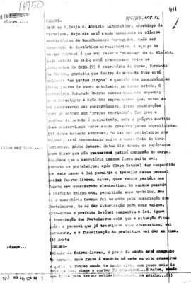 TV Tupi [emissora]. Jornal Novas [programa]. Roteiro [televisivo], 11 ago. 1976.