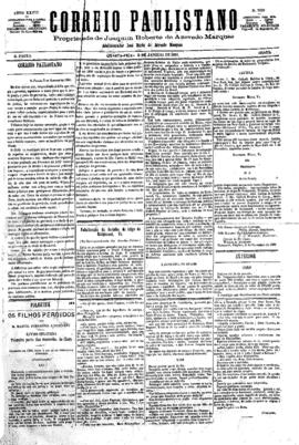 Correio paulistano [jornal], [s/n]. São Paulo-SP, 05 jan. 1881.