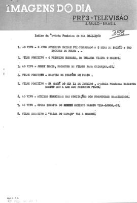 TV Tupi [emissora]. Revista Feminina [programa]. Roteiro [televisivo], 20 jan. 1960.