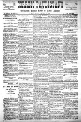 Correio paulistano [jornal], [s/n]. São Paulo-SP, 05 abr. 1885.