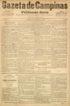 Gazeta de Campinas [jornal], a. 8, n. 1160. Campinas-SP, 20 out. 1877.
