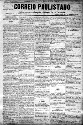 Correio paulistano [jornal], [s/n]. São Paulo-SP, 11 ago. 1882.