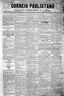 Correio paulistano [jornal], [s/n]. São Paulo-SP, 17 dez. 1882.