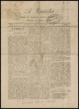 A Camelia [jornal], a. 1, n. 10. São Paulo-SP, 11 out. 1890.