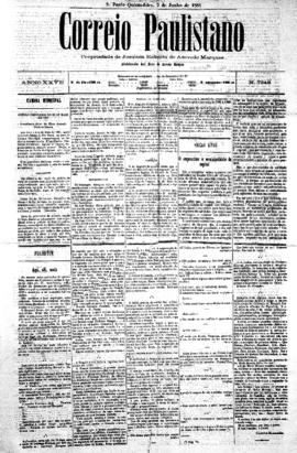 Correio paulistano [jornal], [s/n]. São Paulo-SP, 02 jun. 1881.