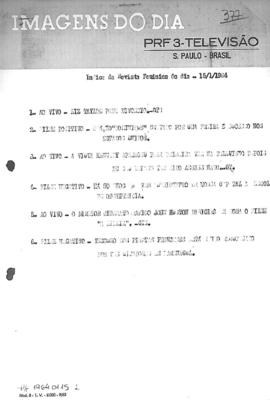 TV Tupi [emissora]. Revista Feminina [programa]. Roteiro [televisivo], 15 jan. 1964.