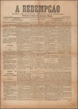 A Redempção [jornal], a. 1, n. 59. São Paulo-SP, 04 ago. 1887.