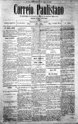 Correio paulistano [jornal], [s/n]. São Paulo-SP, 06 abr. 1881.