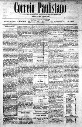 Correio paulistano [jornal], [s/n]. São Paulo-SP, 17 nov. 1881.