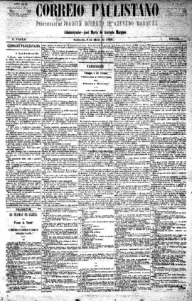 Correio paulistano [jornal], [s/n]. São Paulo-SP, 08 mai. 1880.