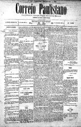 Correio paulistano [jornal], [s/n]. São Paulo-SP, 12 out. 1881.