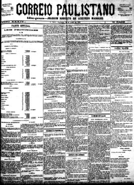 Correio paulistano [jornal], [s/n]. São Paulo-SP, 29 abr. 1888.