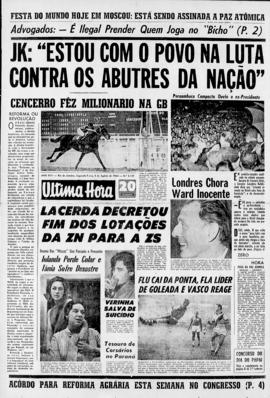 Última Hora [jornal]. Rio de Janeiro-RJ, 05 ago. 1963 [ed. vespertina].
