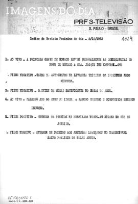 TV Tupi [emissora]. Revista Feminina [programa]. Roteiro [televisivo], 02 dez. 1963.