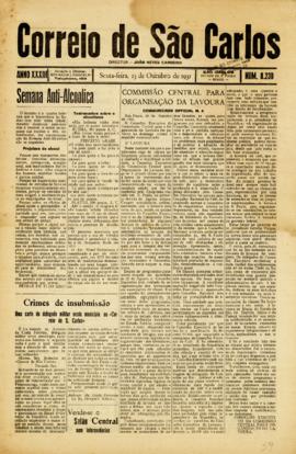 Correio de São Carlos [jornal], a. 33, n. 8230. São Carlos do Pinhal-SP; São Carlos-SP, 23 out. 1931.