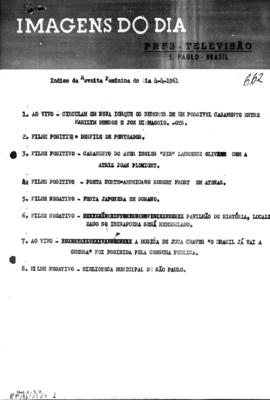 TV Tupi [emissora]. Revista Feminina [programa]. Roteiro [televisivo], 04 abr. 1961.