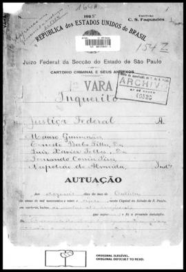 Processo... [apelação criminal], nª 1009/1927. [São Paulo-SP?], 1927. v. 169