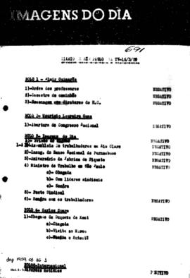 TV Tupi [emissora]. Diário de São Paulo na T.V. [programa]. Roteiro [televisivo], 16 mar. 1959.