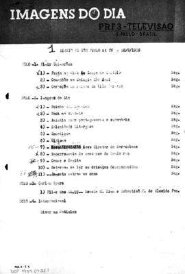 TV Tupi [emissora]. Diário de São Paulo na T.V. [programa]. Roteiro [televisivo], 28 set. 1959.