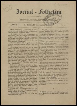 Jornal-folhetim [jornal], a. 1, n. 3. São Paulo-SP, 23 jan. 1886.