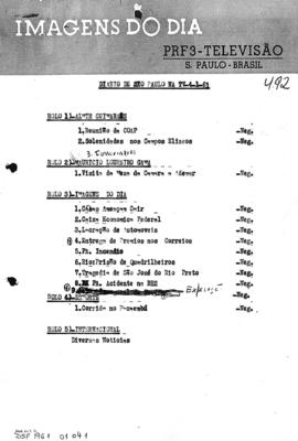 TV Tupi [emissora]. Diário de São Paulo na T.V. [programa]. Roteiro [televisivo], 04 jan. 1961.