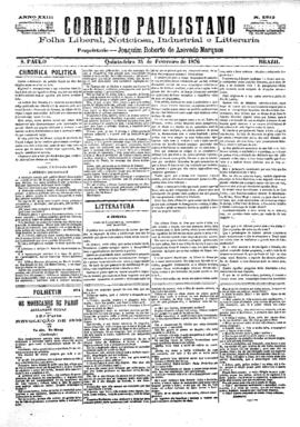 Correio paulistano [jornal], [s/n]. São Paulo-SP, 24 fev. 1876.